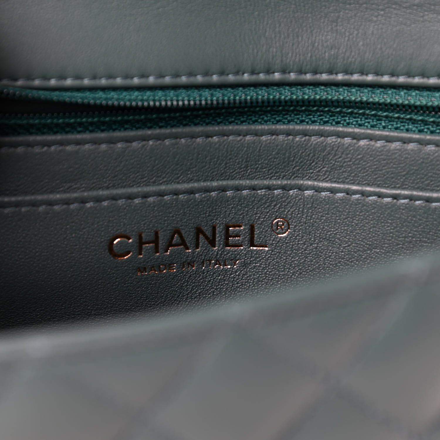 Chanel Lambskin Quilted Mini Rectangular Flap Green 6 of 11