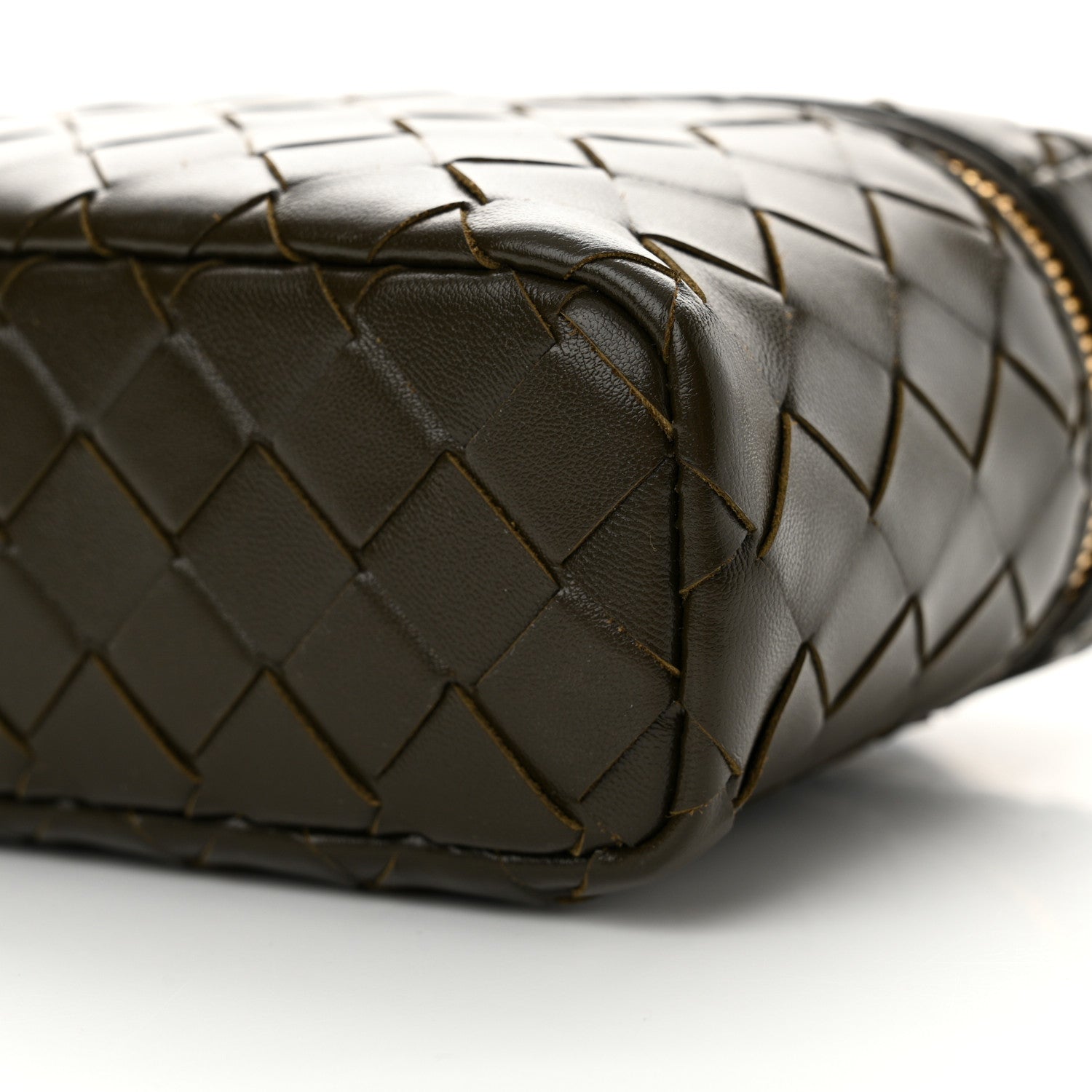 Bottega Veneta Calfskin Intrecciato Bang Bang Vanity Case Kaki 10 of 10