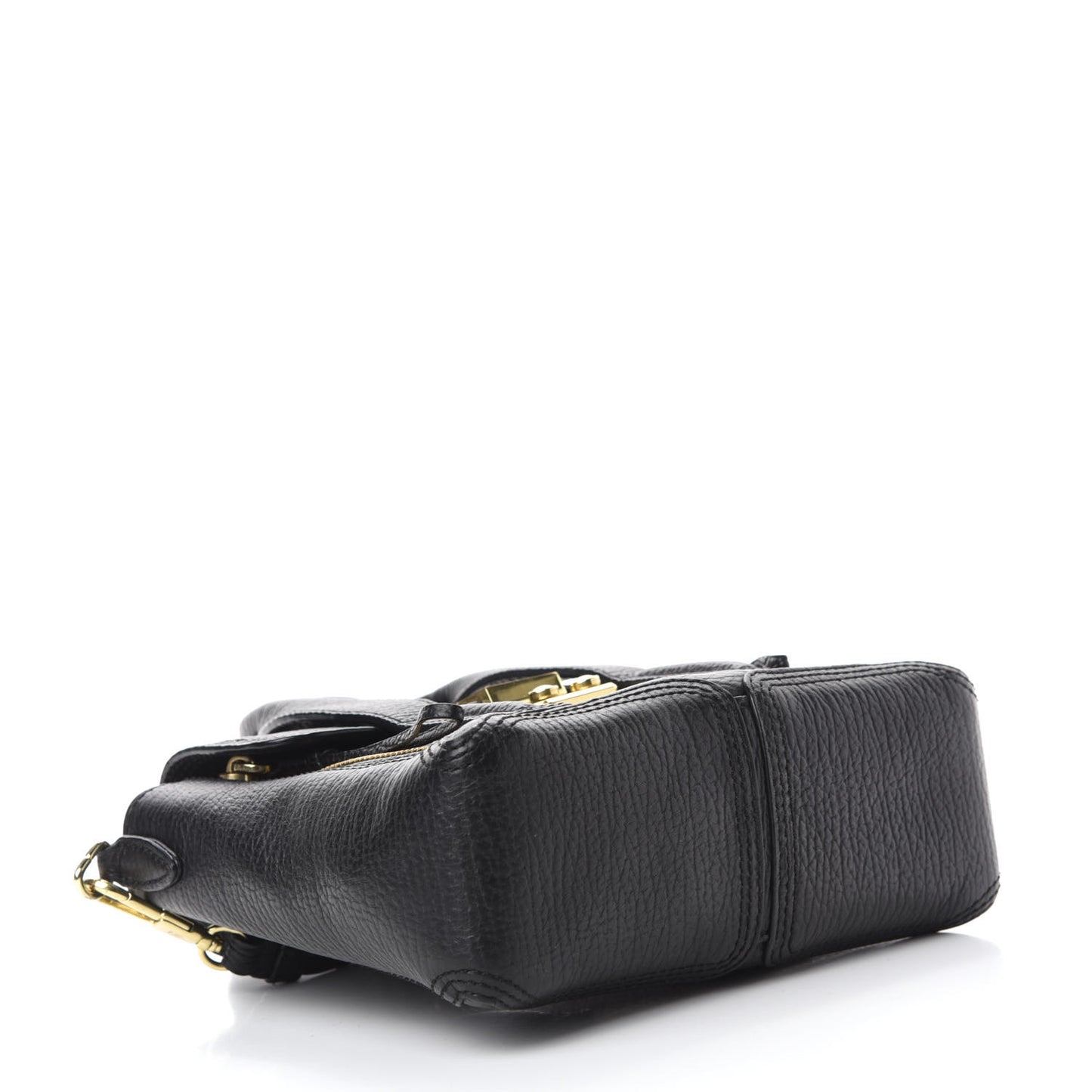 Textured Calfskin Mini Pashli Satchel Black
