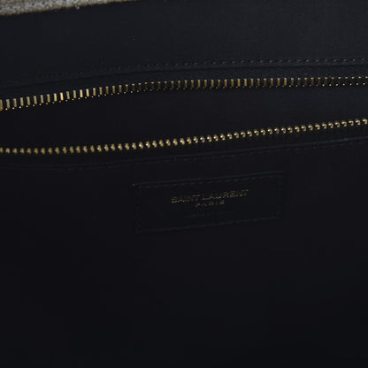 Saint Laurent Linen Calfskin Rive Gauche Tote Natural 8 of 9