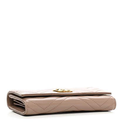 Gucci Calfskin Matelasse GG Marmont Continental Wallet Porcelain Rose 4 of 7