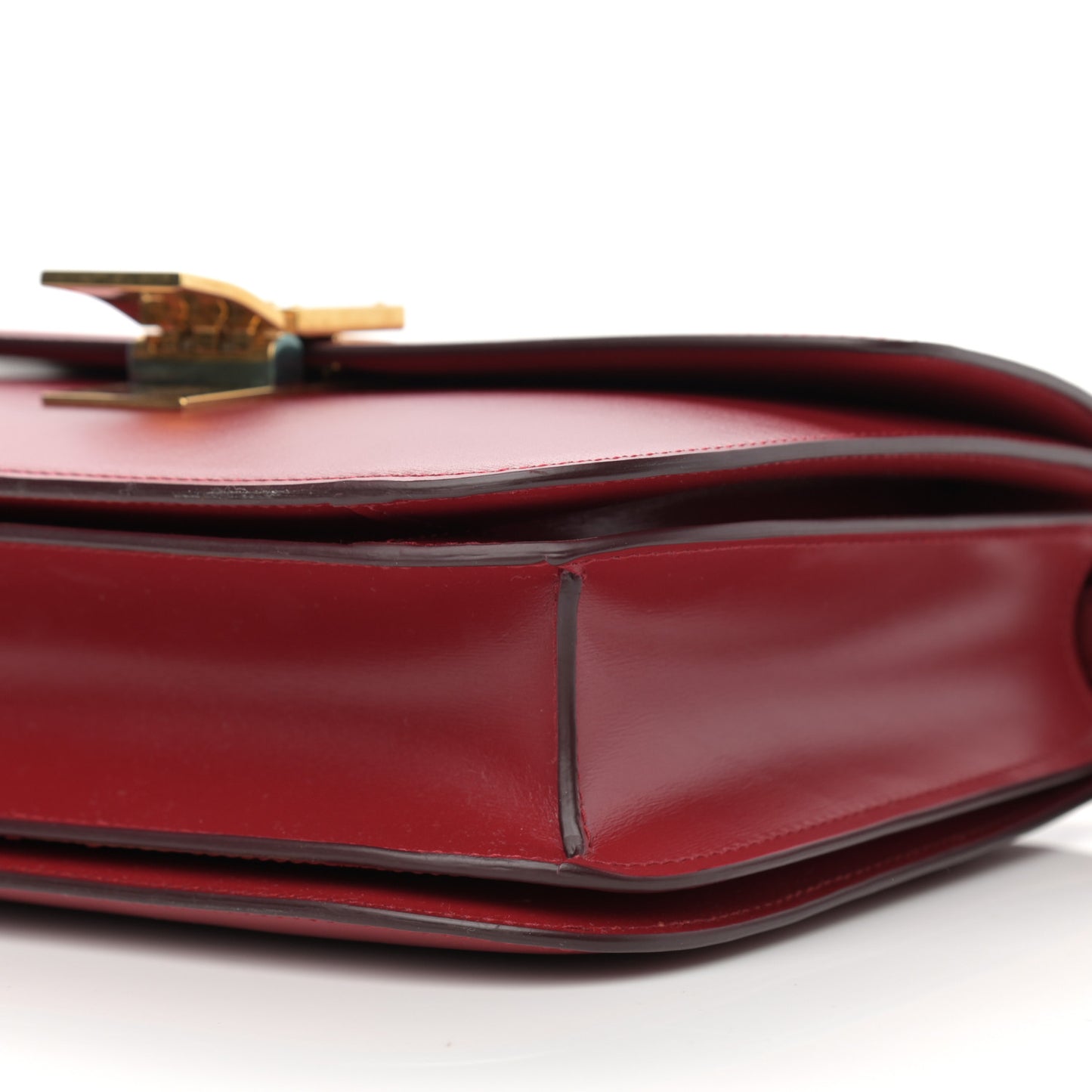 Box Calfskin Medium Classic Box Flap Bag Red