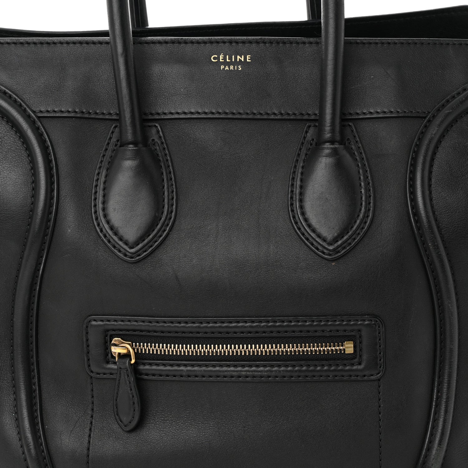 Celine Smooth Calfskin Mini Luggage Black 9 of 19