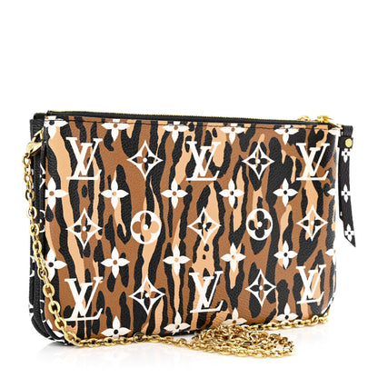 Louis Vuitton Monogram Giant Jungle Pochette Double Zip Black 3 of 11
