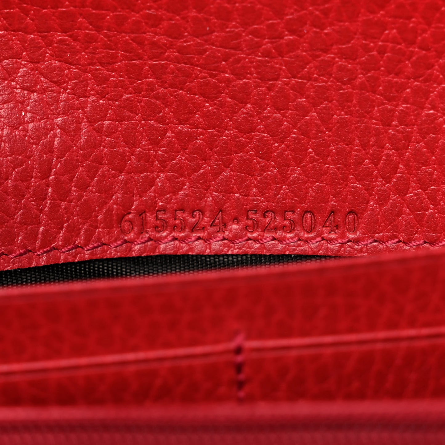 Dollar Calfskin Interlocking G Continental Wallet Red