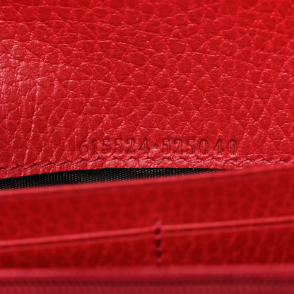 Gucci Dollar Calfskin Interlocking G Continental Wallet Red 7 of 10