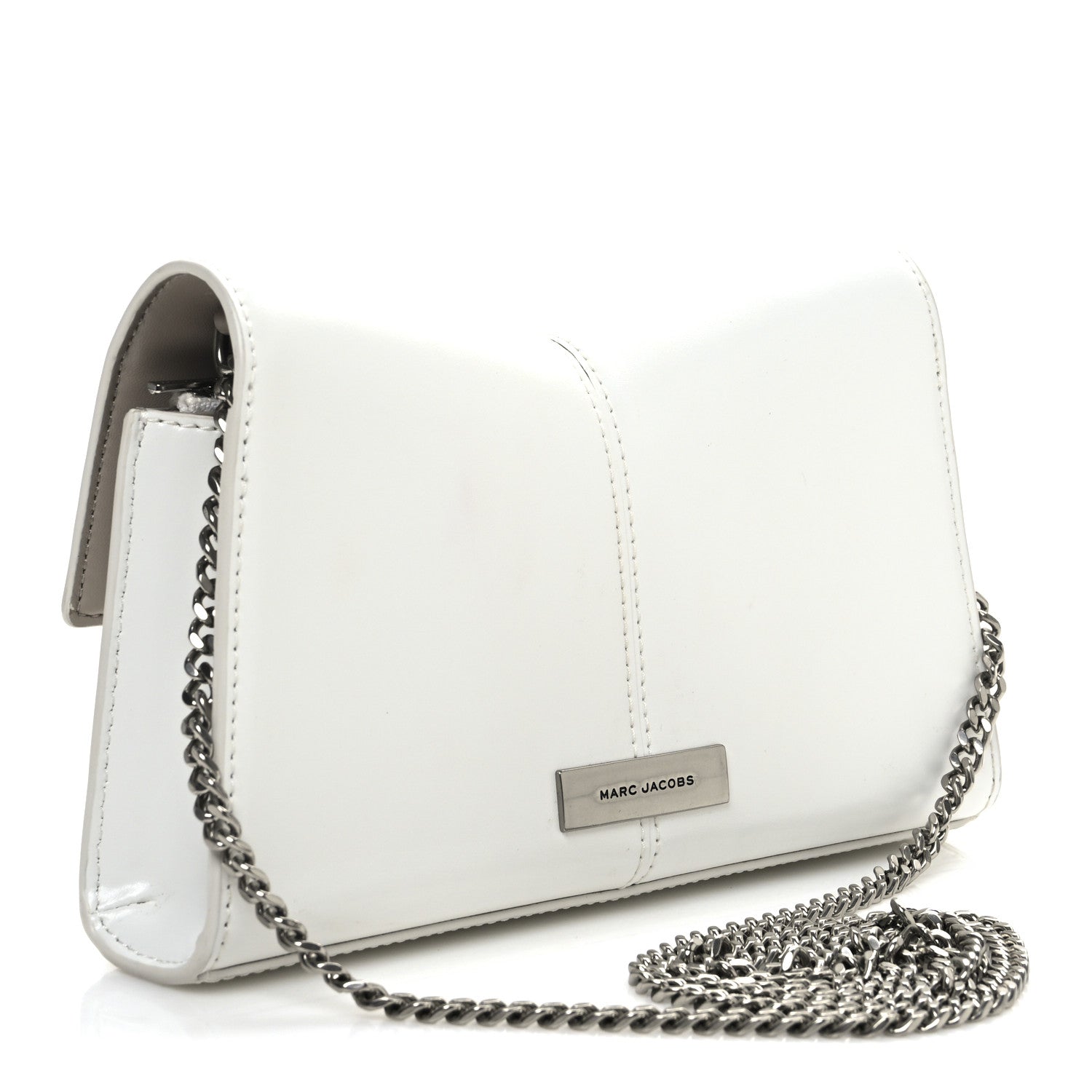 Marc Jacobs Calfskin Saint Marc Chain Wallet White 3 of 10