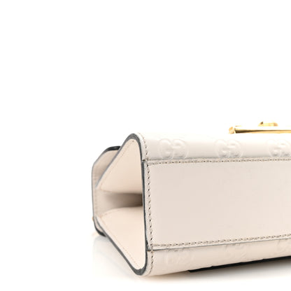 Gucci Guccissima Small Padlock Shoulder Bag Black White 9 of 10