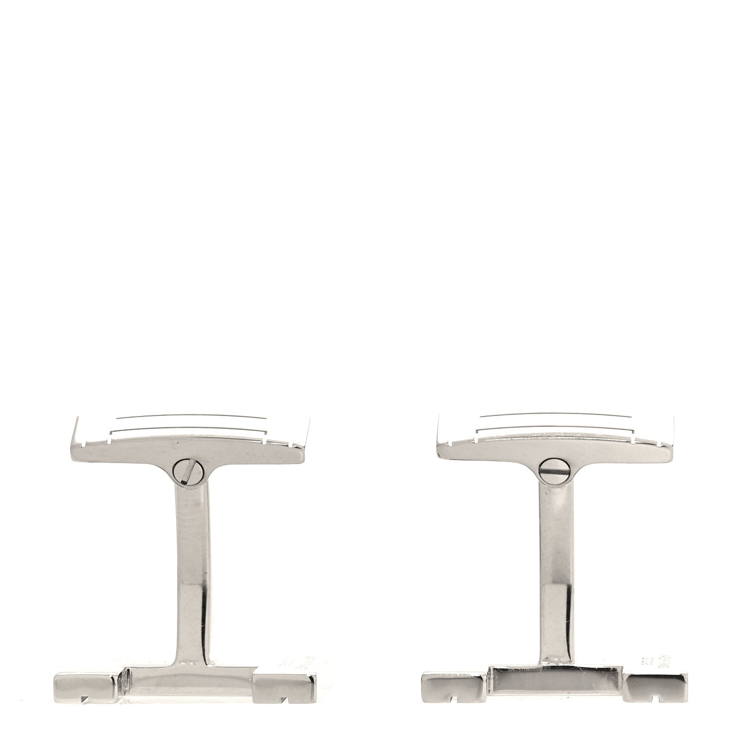 Palladium H Au Carre Cufflinks Silver