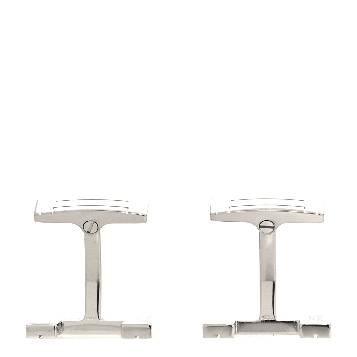 Hermes Palladium H Au Carre Cufflinks Silver 5 of 6