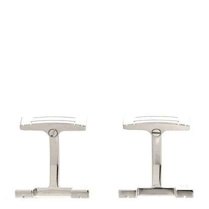 Hermes Palladium H Au Carre Cufflinks Silver 5 of 6