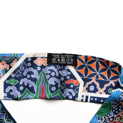 Hermes Silk Collections Imperiales Twilly Lavande Bleu Orange 3 of 5