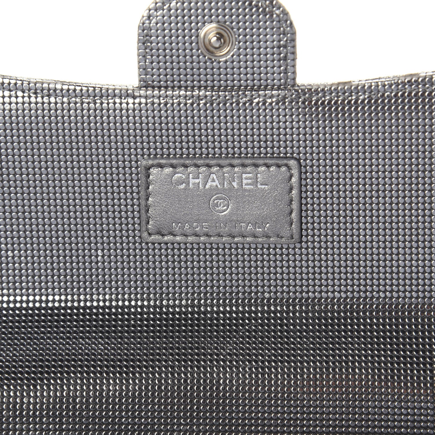 Chanel Metallic Calfskin Quilted Pixel Effect Large Flap Wallet Silver 5 of 6