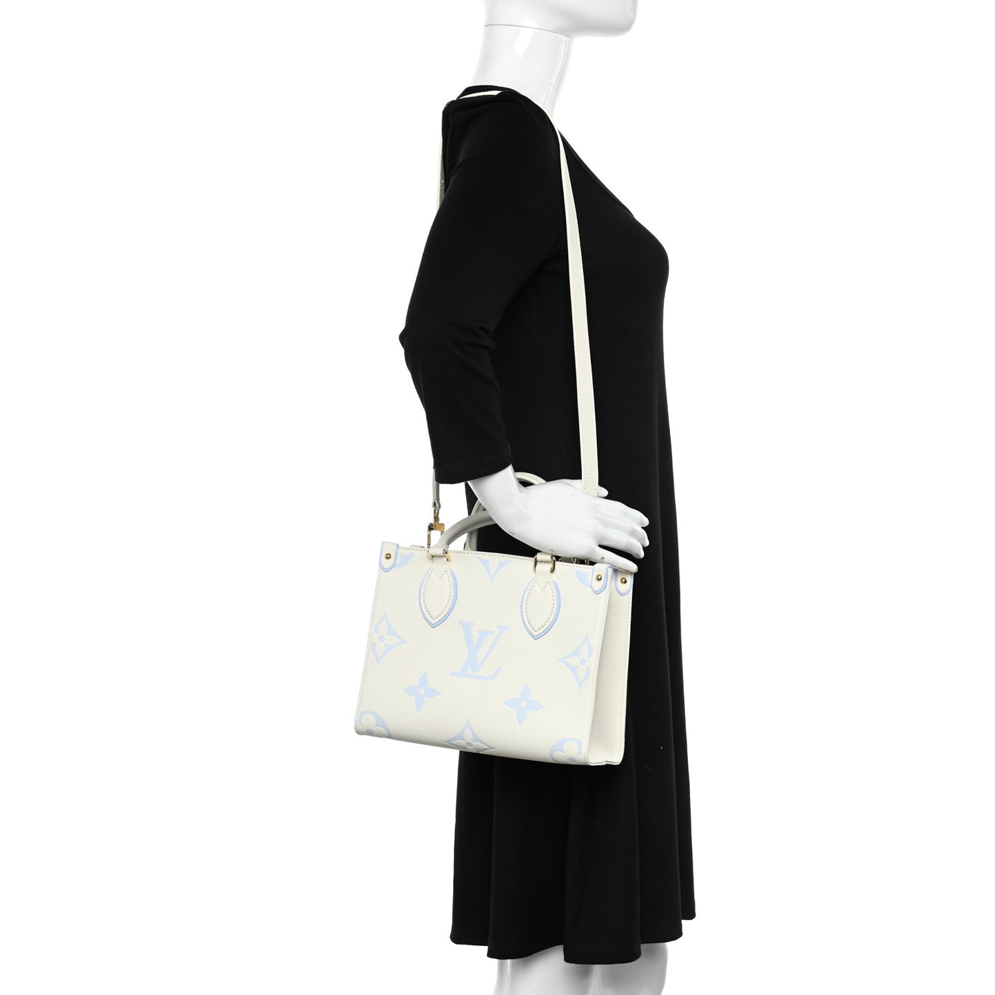 Empreinte Monogram Giant Onthego PM Latte Candy Blue