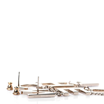 Chanel Metal Cha-Nel Logo Drop Earrings Gold 3 of 4