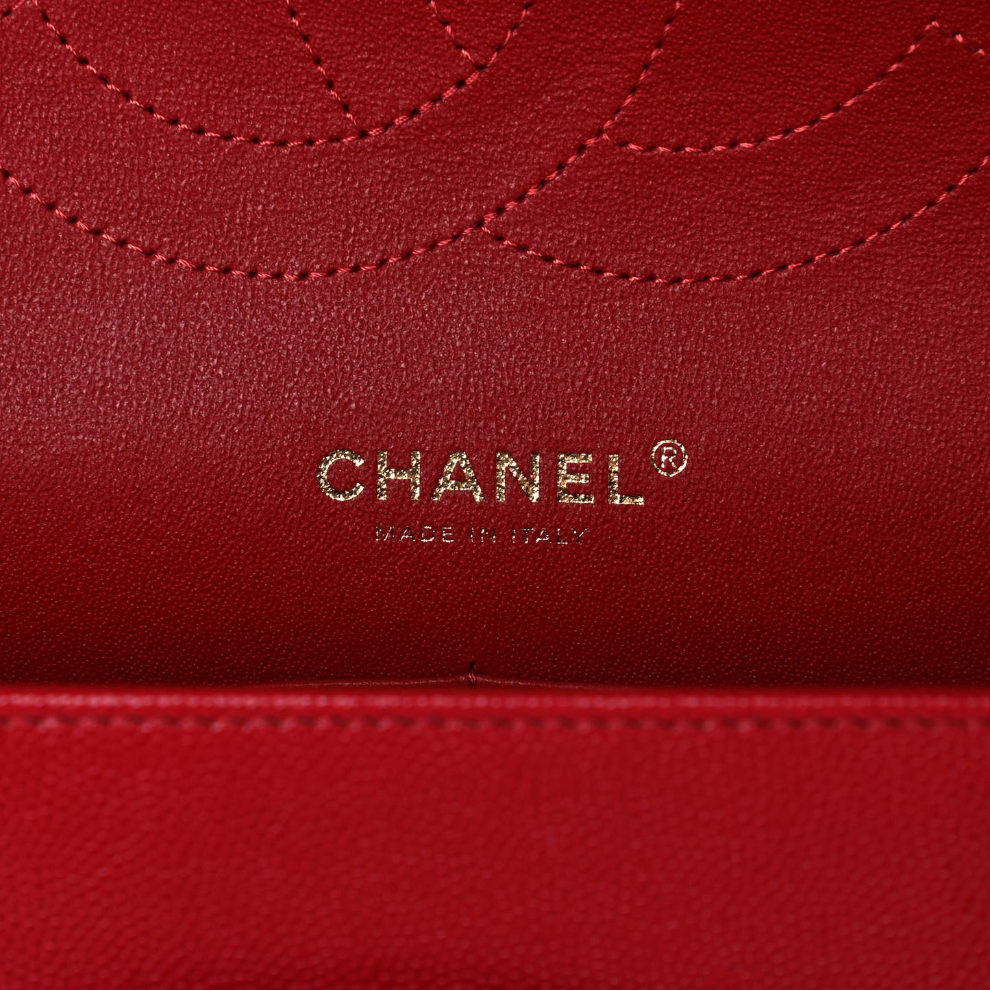 Caviar Quilted Jumbo Double Flap Red