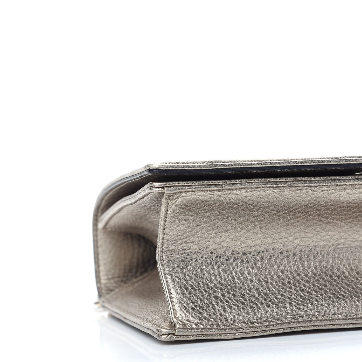 Christian Dior Metallic Grained Calfskin Medium Diorama Flap Bag Pale Gold 8 of 9