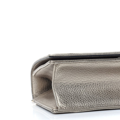 Christian Dior Metallic Grained Calfskin Medium Diorama Flap Bag Pale Gold 8 of 9