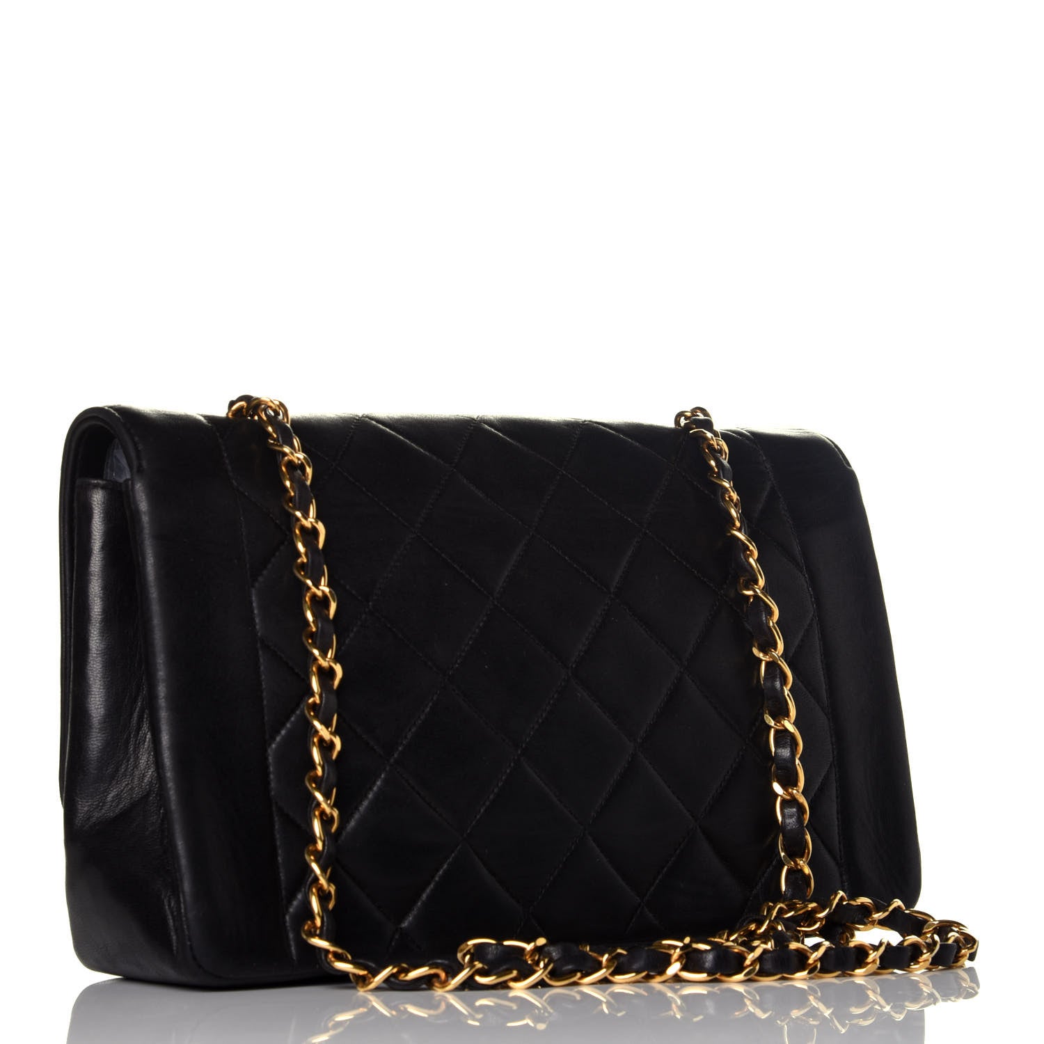 Chanel Lambskin Quilted Medium Single Flap Black 3 of 9