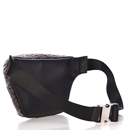 Fendi Vitello Century Bi-Color FF 1974 Embossed Belt Bag Maya Black 3 of 10