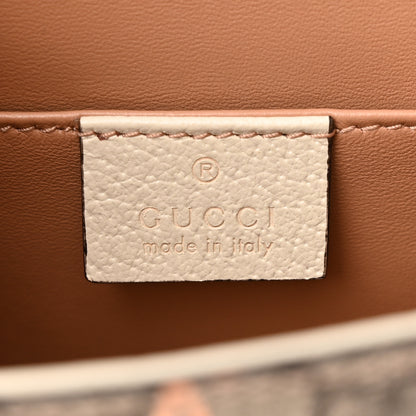 Gucci GG Supreme Monogram Berry Textured Dollar Calfskin Small Padlock Shoulder Bag Beige Ebony Light Copper Mystic White 6 of 9