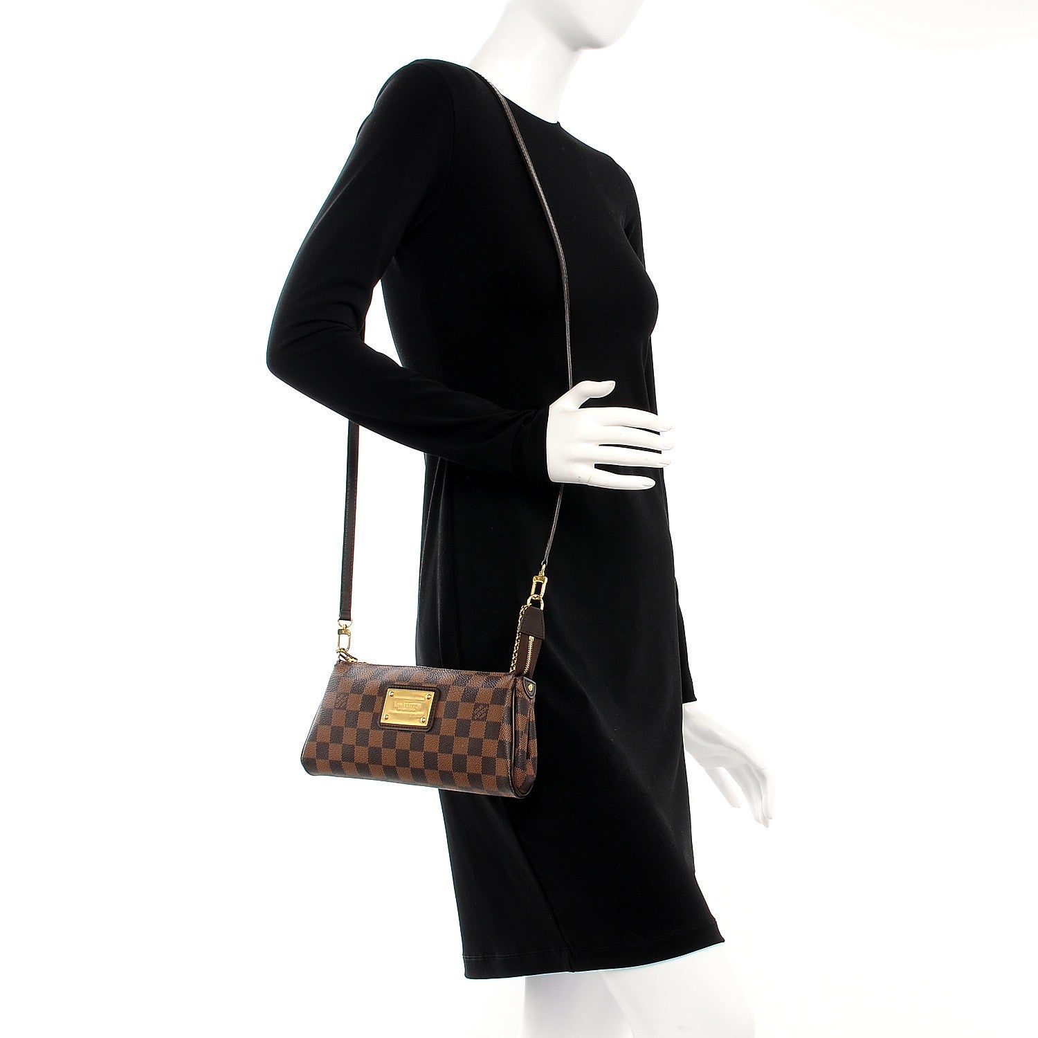 Louis Vuitton Damier Ebene Eva Clutch 2 of 7
