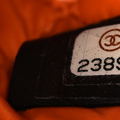 Chanel Denim Medium Deauville Pouch Clutch Blue Orange 7 of 7