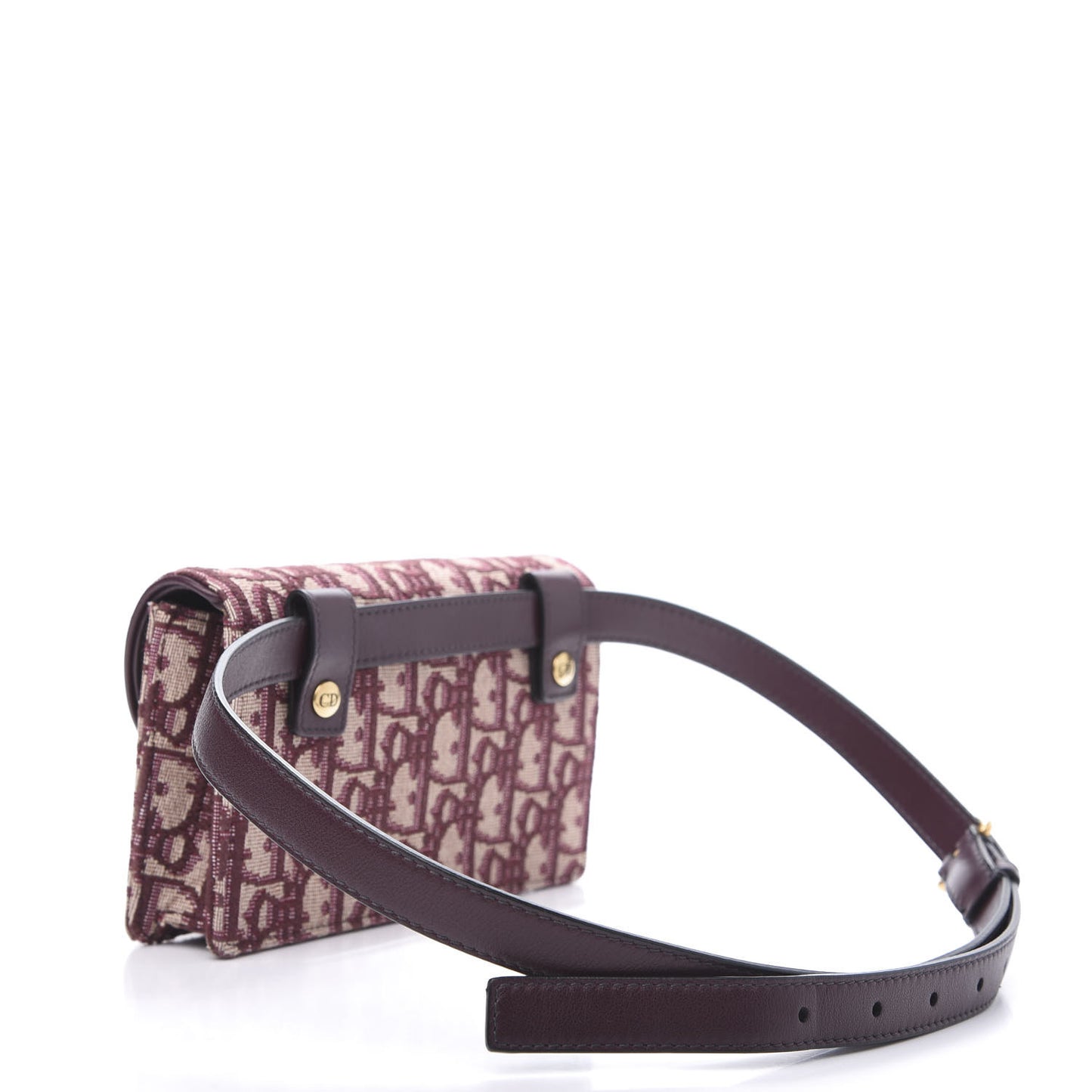 Oblique Saddle Belt Bag Bordeaux