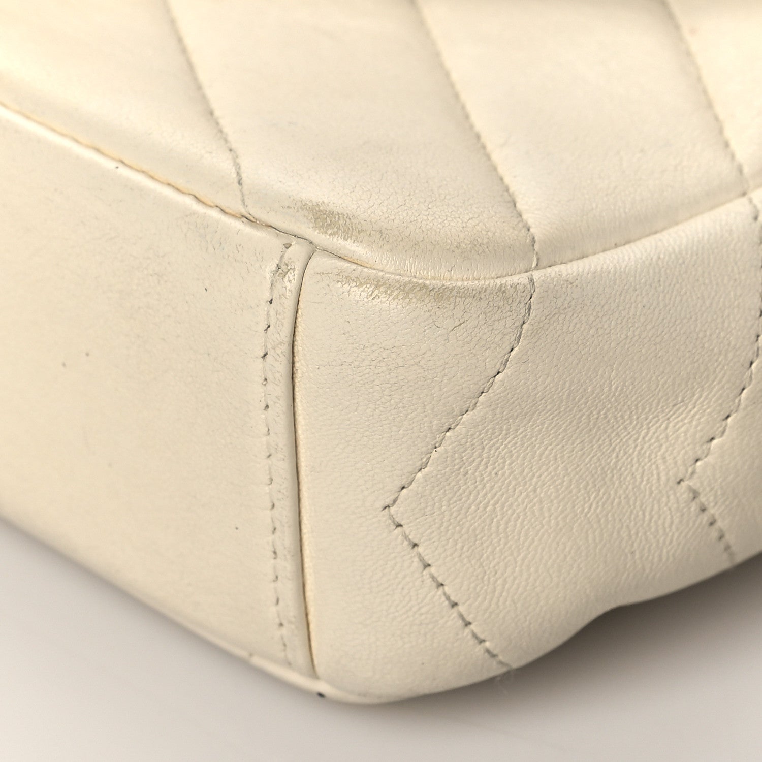 Chanel Lambskin Chevron Mini Coco Envelope Flap White 10 of 16