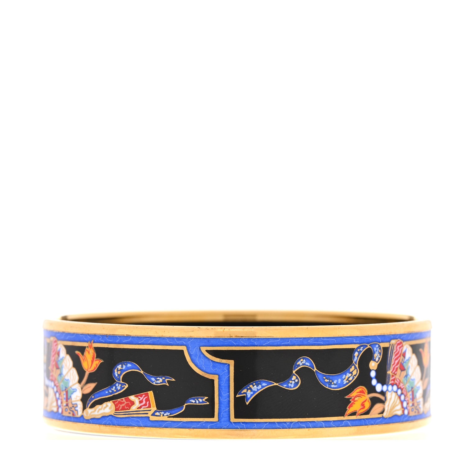 Hermes Enamel Printed Medium Folding Fan Bracelet 70 1 of 6