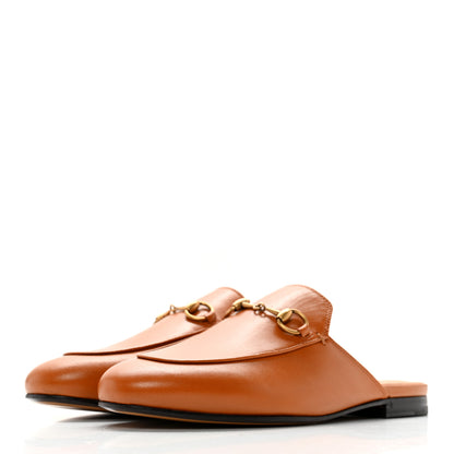Gucci Malaga Kid Womens Princetown Slippers 36.5 Cognac 3 of 10