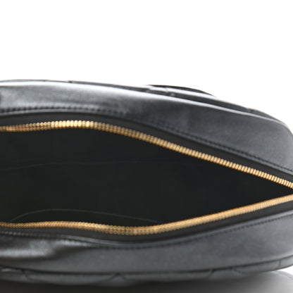 Chanel Lambskin Quilted Double Zip Pouch Black 5 of 7