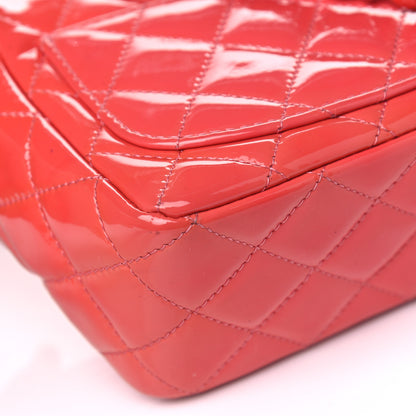 Chanel Patent Quilted Mini Square Flap Coral 8 of 8