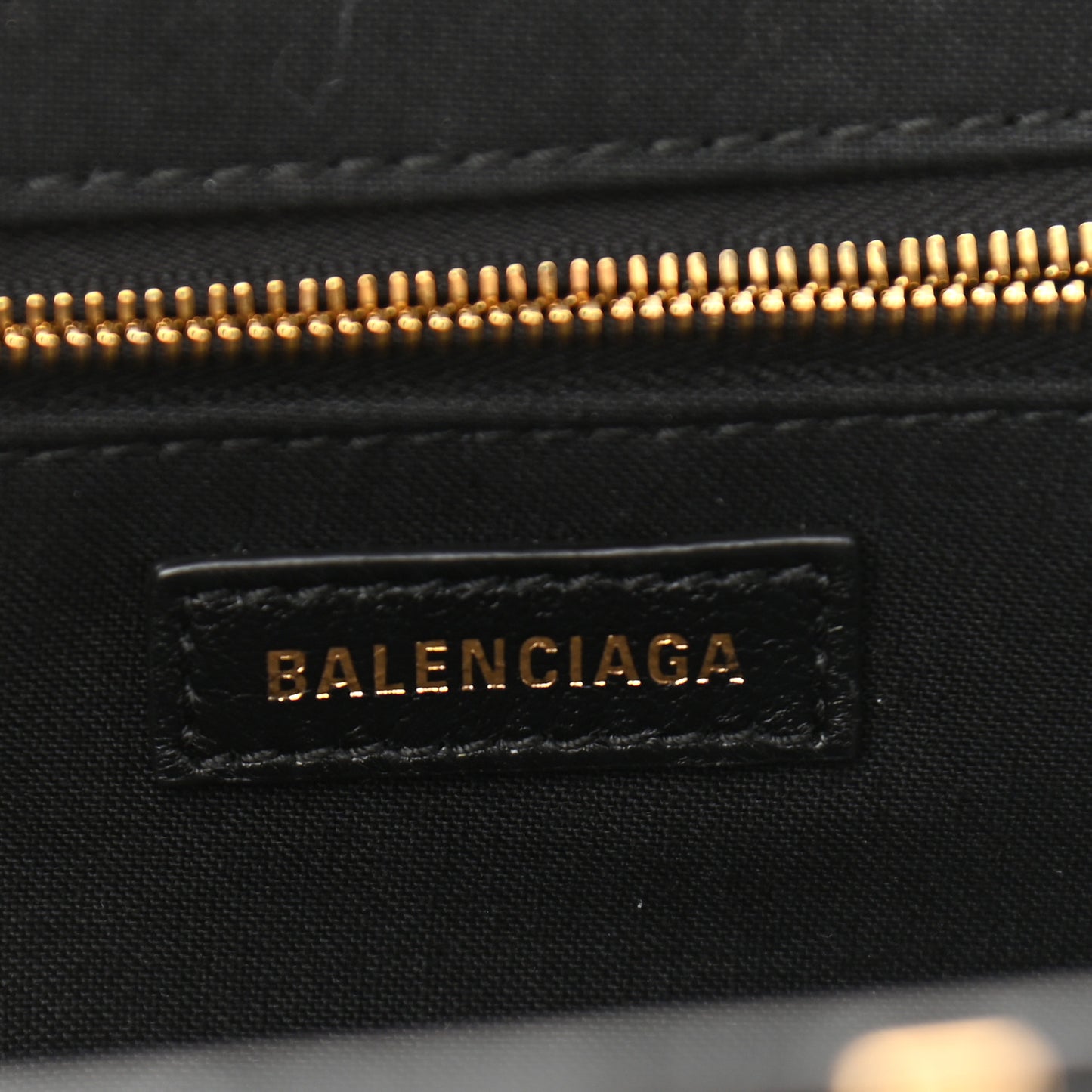Grained Calfskin Logo Cloud Clutch XS Black