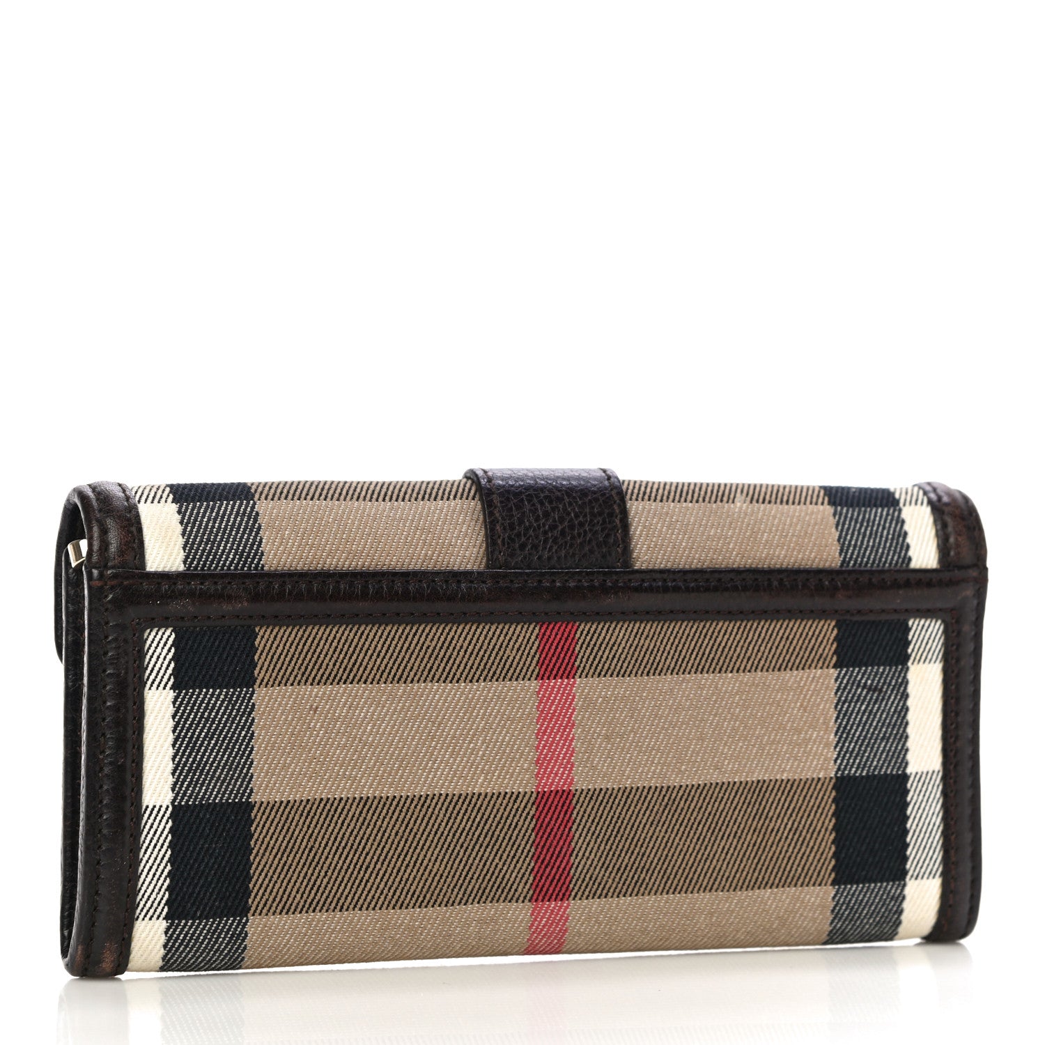 Burberry Calfskin Mega Check Continental Wallet Black 3 of 12
