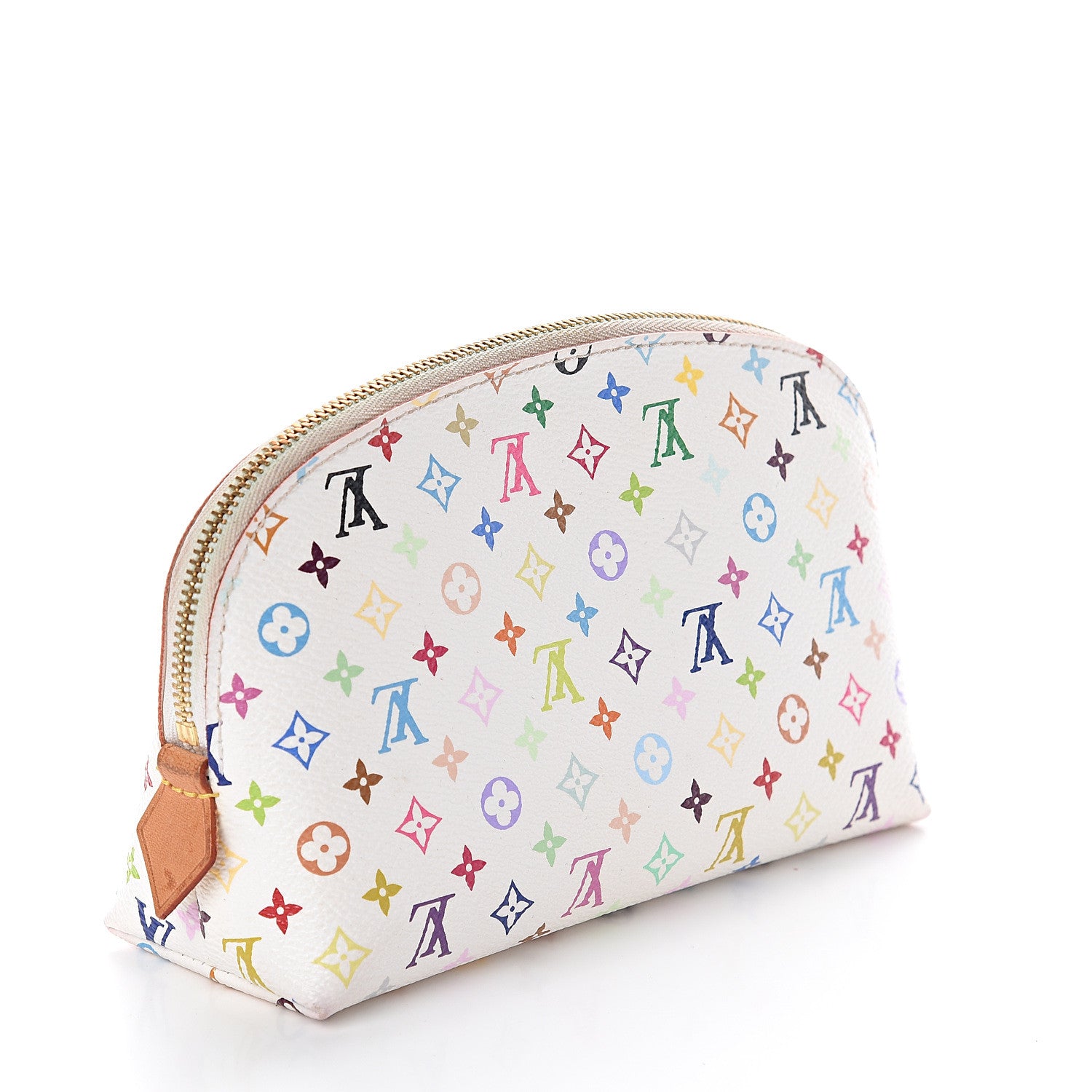 Louis Vuitton Monogram Multicolor Cosmetic Pouch White Litchi 2 of 5