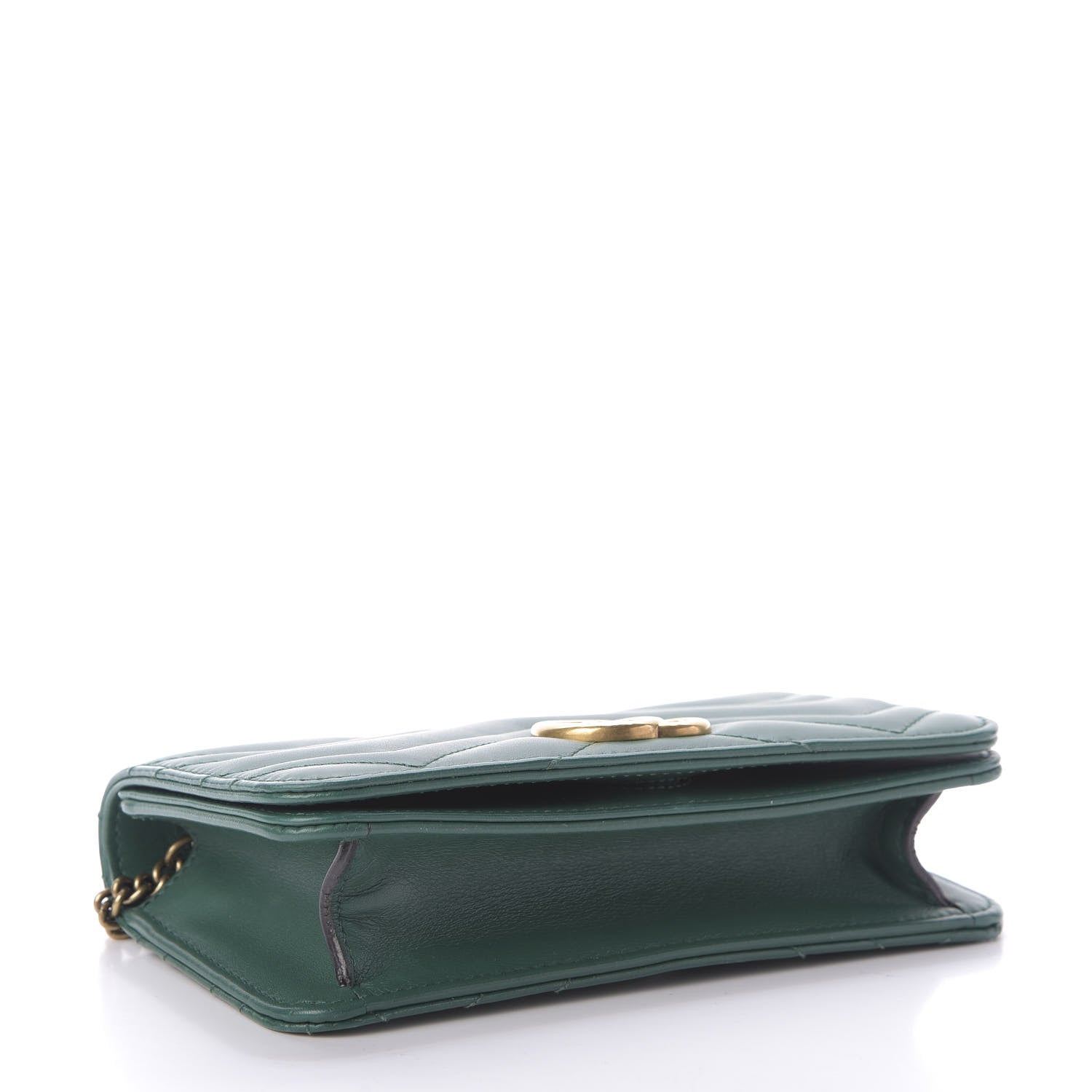 Gucci Calfskin Matelasse GG Marmont Mini Bag Emerald Green 4 of 9