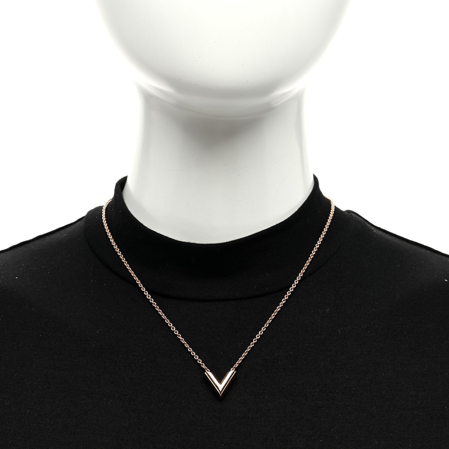 Louis Vuitton Essential V Necklace Rose Gold 2 of 4
