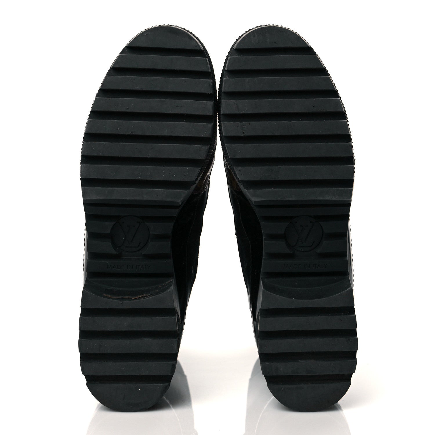 Louis Vuitton Suede Calfskin Monogram Zip Up Laureate Platform Desert Boots 37 Black 5 of 9