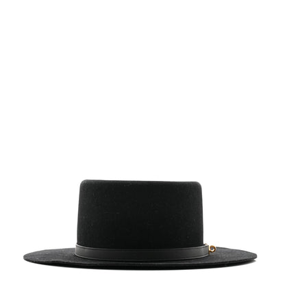 Hermes Rabbit Felt Hampton Hat 57 Black 6 of 10