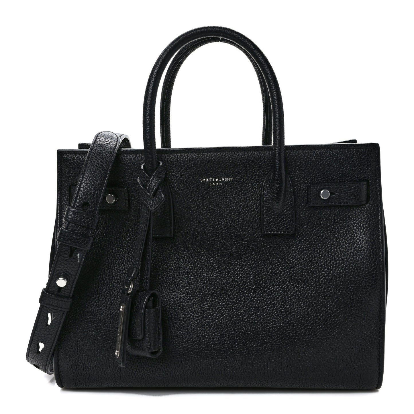 Grained Calfskin Baby Sac De Jour Souple Black