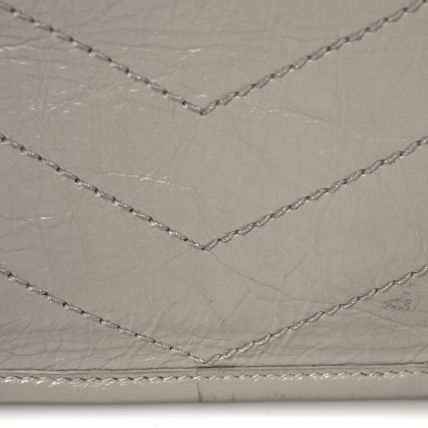 Crinkled Calfskin Matelasse Monogram Baby Niki Chain Satchel Blanc Vintage