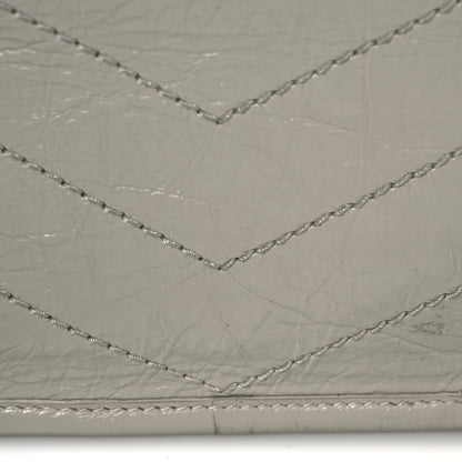 Saint Laurent Crinkled Calfskin Matelasse Monogram Baby Niki Chain Satchel Blanc Vintage 12 of 14