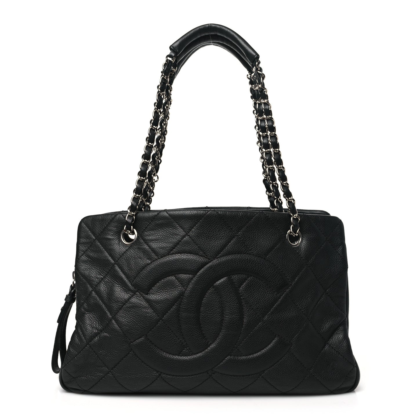 Caviar Quilted Timeless CC Soft Tote Black