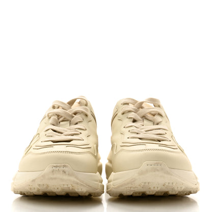 Gucci Calfskin Logo Womens Rhyton Sneakers 37 Ivory 2 of 8