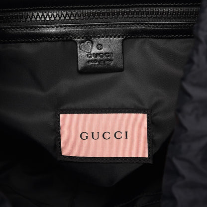 Gucci Techno Canvas GucciGhost Double Buckle Backpack Blue Agata Hibiscus Red 6 of 7