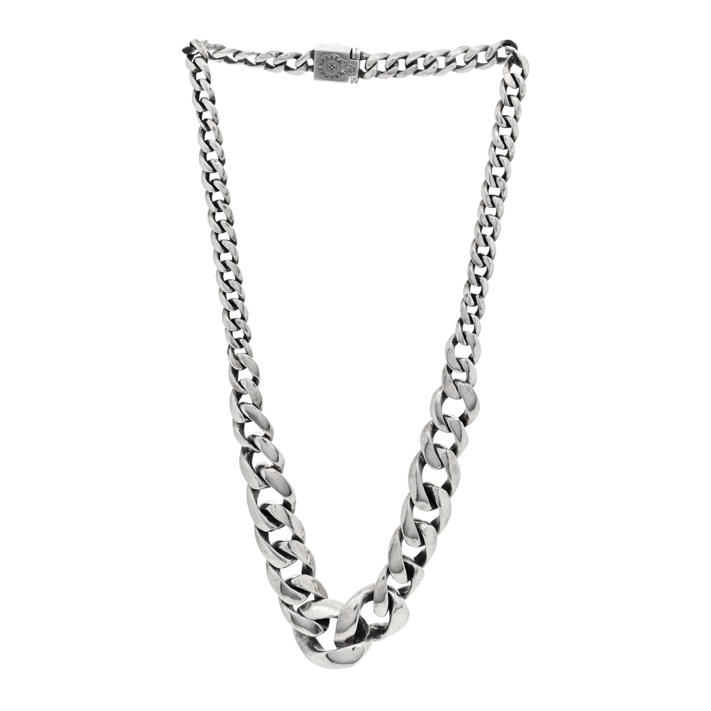 Sterling Silver Cross Graduating Chain Necklace