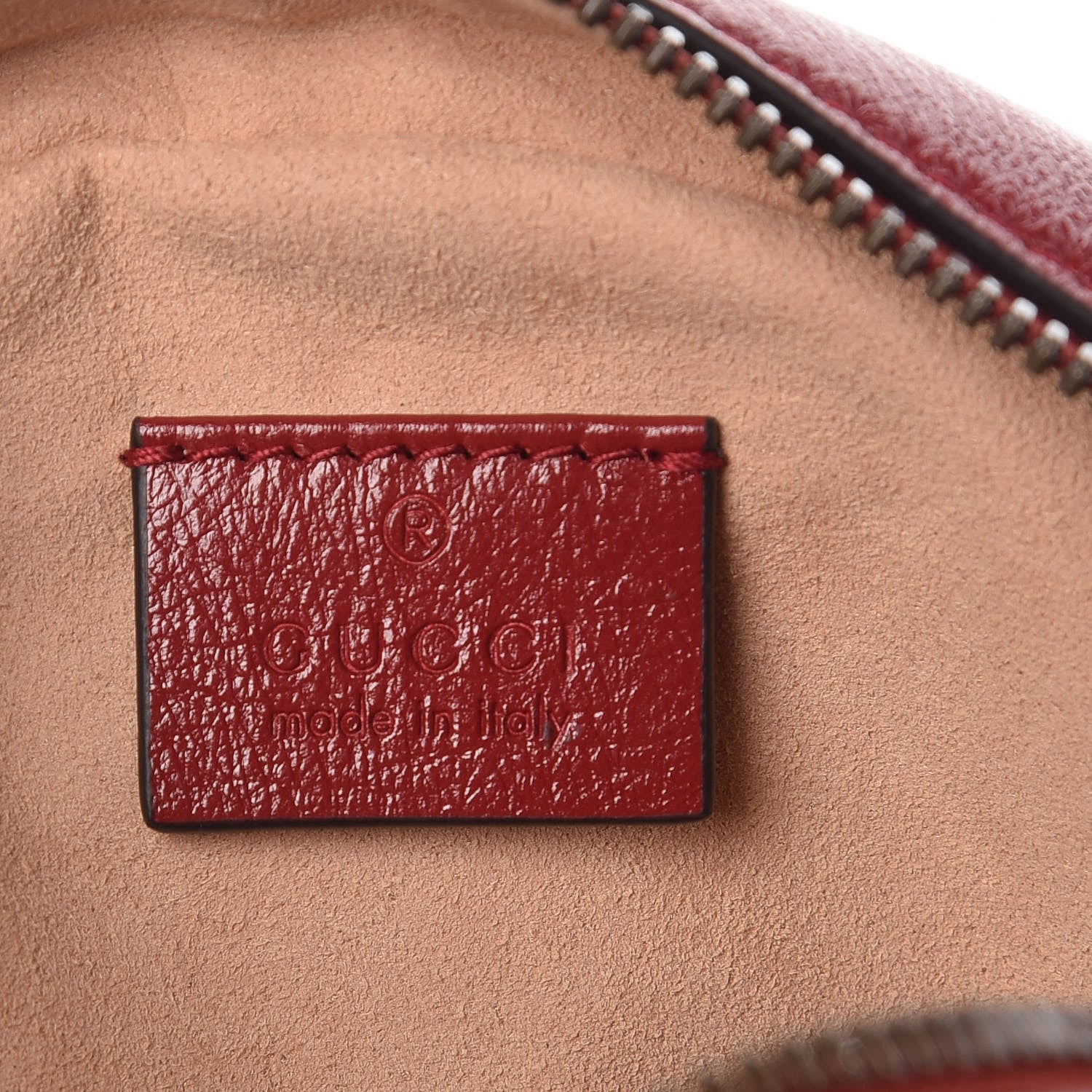 Gucci Glazed Calfskin Matelasse Heart Mini GG Marmont Round Shoulder Bag Romantic Cerise 6 of 7