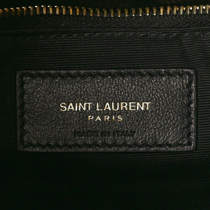 Saint Laurent Denim Quilted Small Loulou Puffer Monogram Chain Satchel Blue Cinnamon 6 of 8