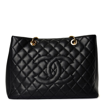 Chanel Caviar Quilted Grand Shopping Tote GST Black 1 of 4